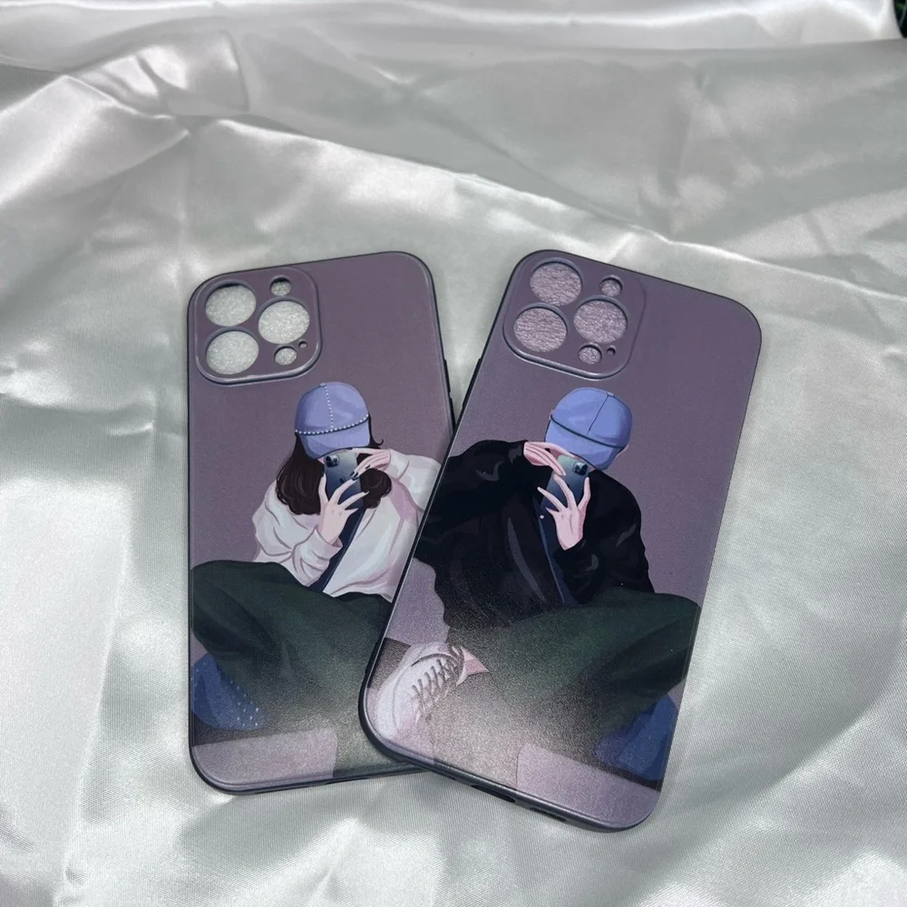 Duo of cases for iPhone 13 Pro Max Pat friends or couples